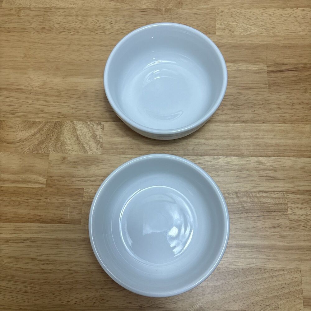 Williams Sonoma Bowls 6 Inch Pantry Essential White Soup Cereal Set of 2